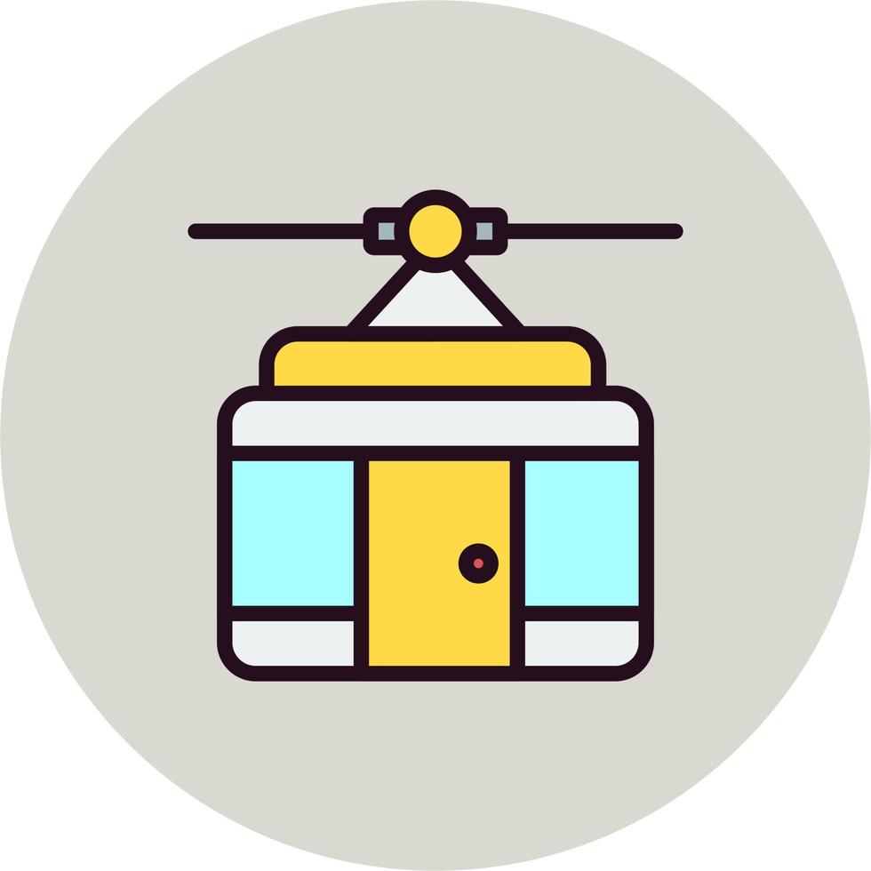 Cable Car Cabin Vector Icon