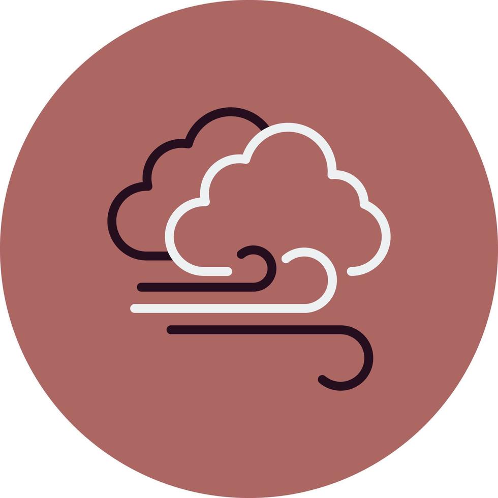 Cloudy Windy Vector Icon