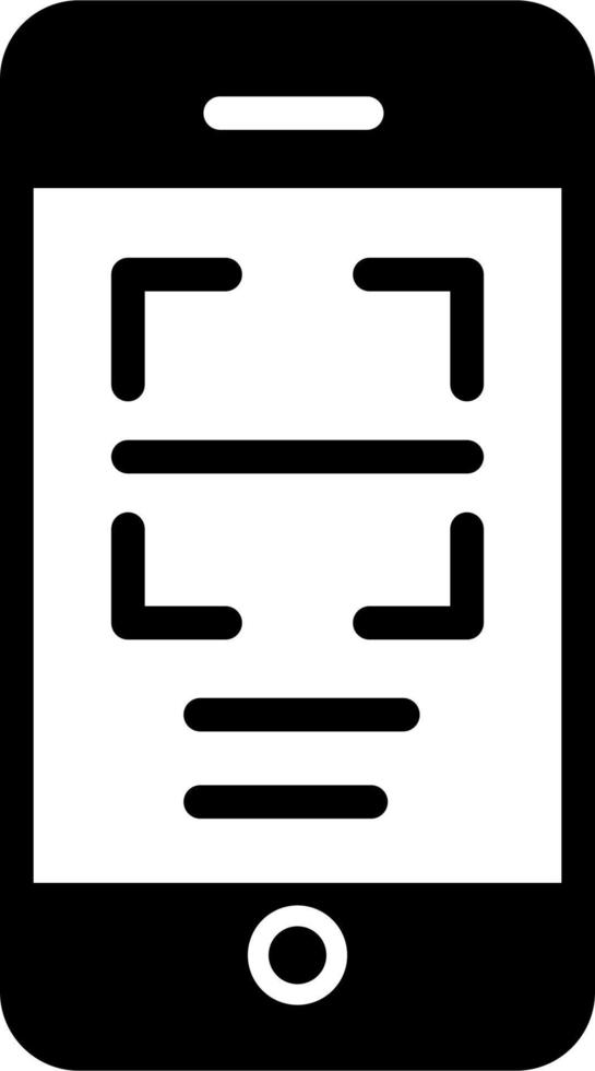 escaneo de icono de vector de código qr
