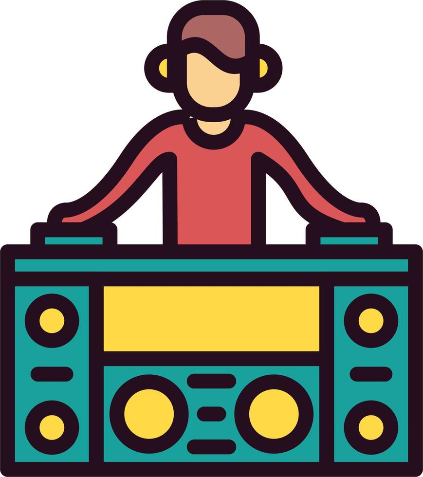 icono de vector de DJ