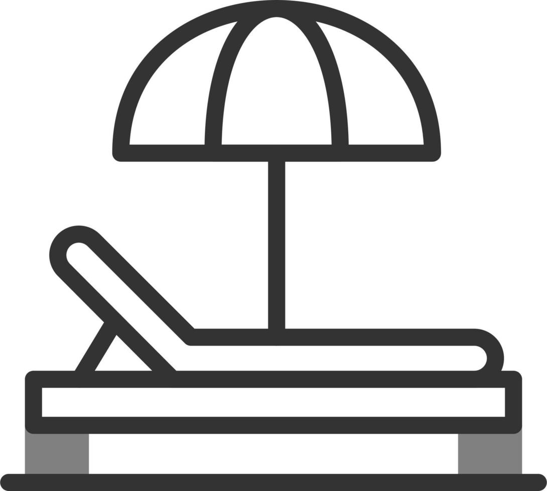 Sunbed Vector Icon