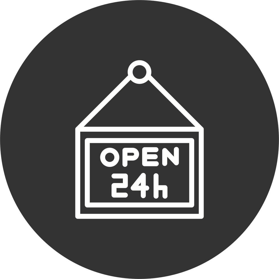 Open Shop 24 Hours Vector Icon