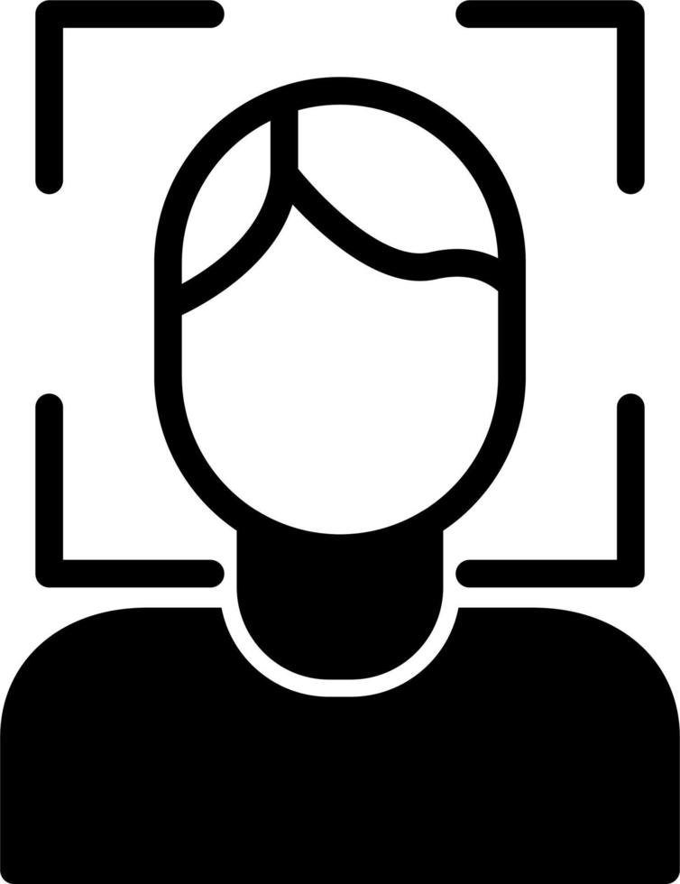 icono de vector de escáner facial