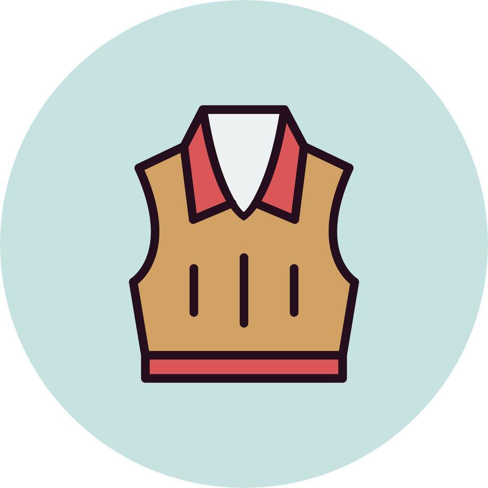 Sleeveless Jacket Vector Icon