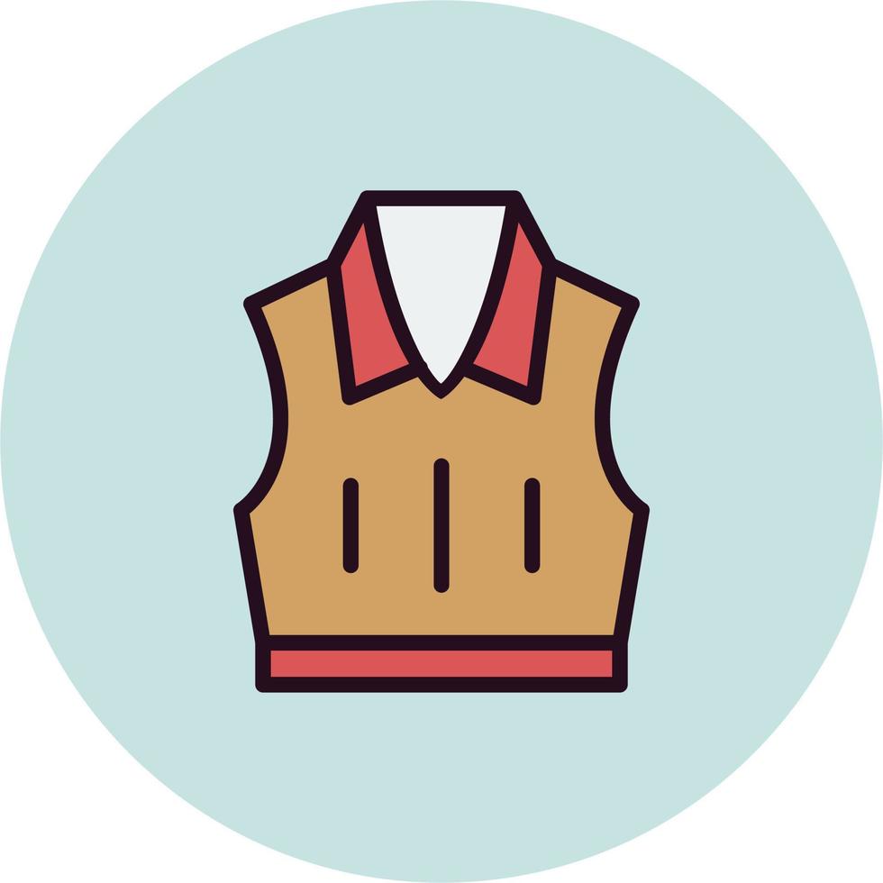 Sleeveless Jacket Vector Icon