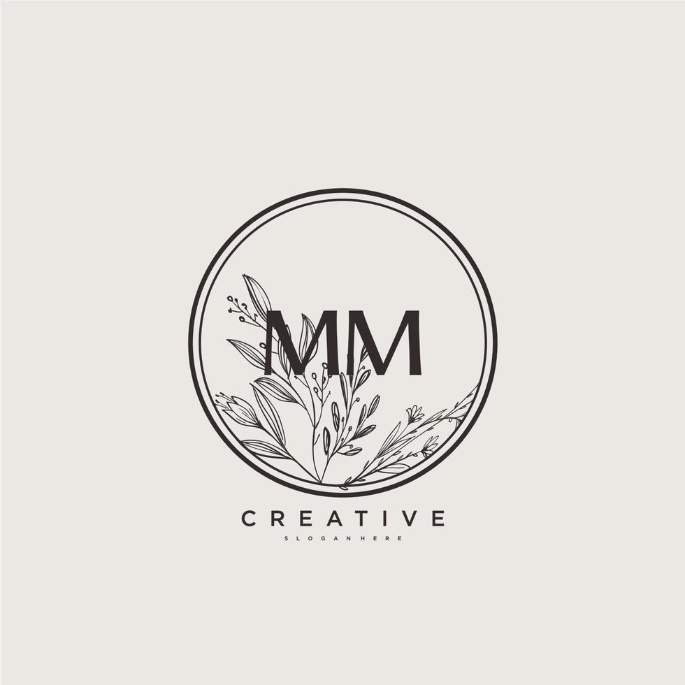 Initial MM beauty monogram and elegant logo design, handwriting logo of  initial signature, wedding, fashion, floral and botanical with creative  template. 17221260 Vector Art at Vecteezy