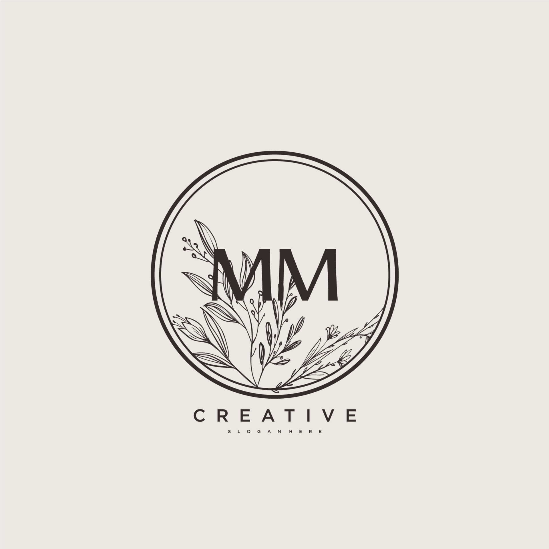 MM Beauty vector initial logo art, handwriting logo of initial signature,  wedding, fashion, jewerly, boutique, floral and botanical with creative  template for any company or business. 20387776 Vector Art at Vecteezy