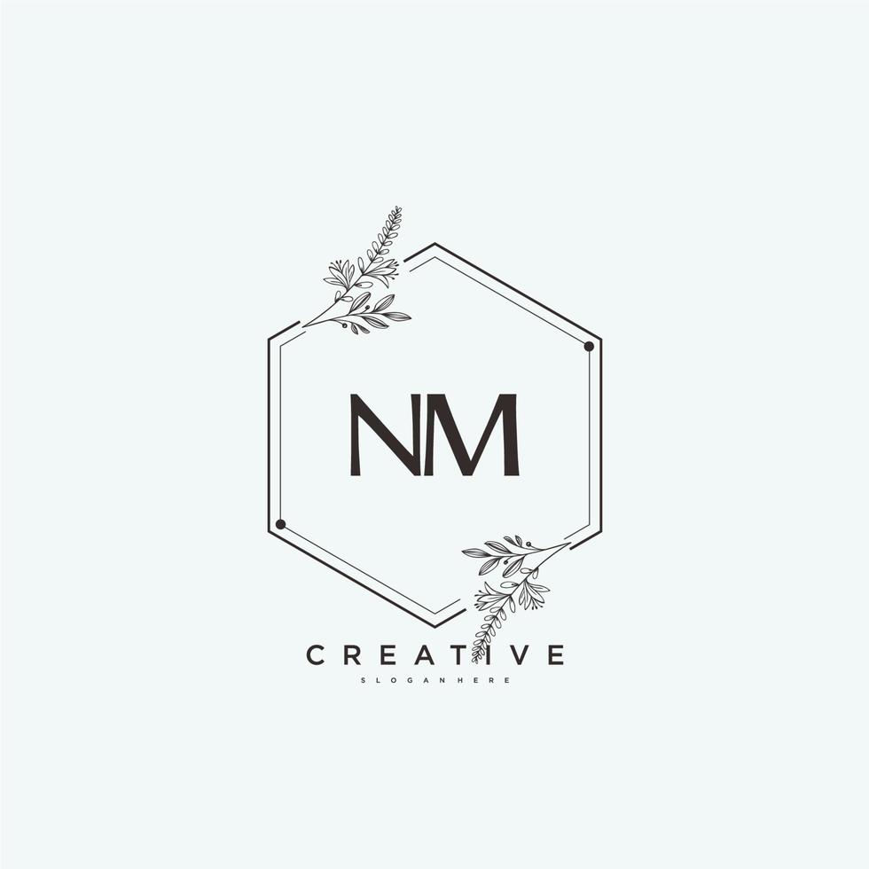 Nuevo Méjico belleza vector inicial logo arte, escritura logo de inicial firma, boda, moda, joyería, boutique, floral y botánico con creativo modelo para ninguna empresa o negocio.