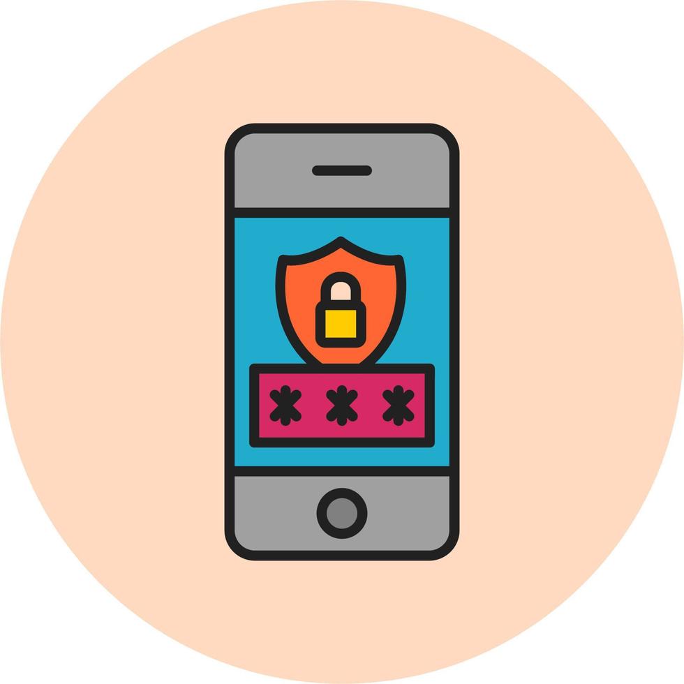Mobile Security Vector Icon