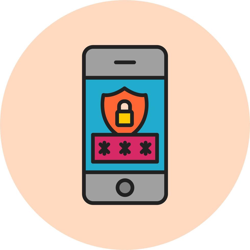 Mobile Security Vector Icon