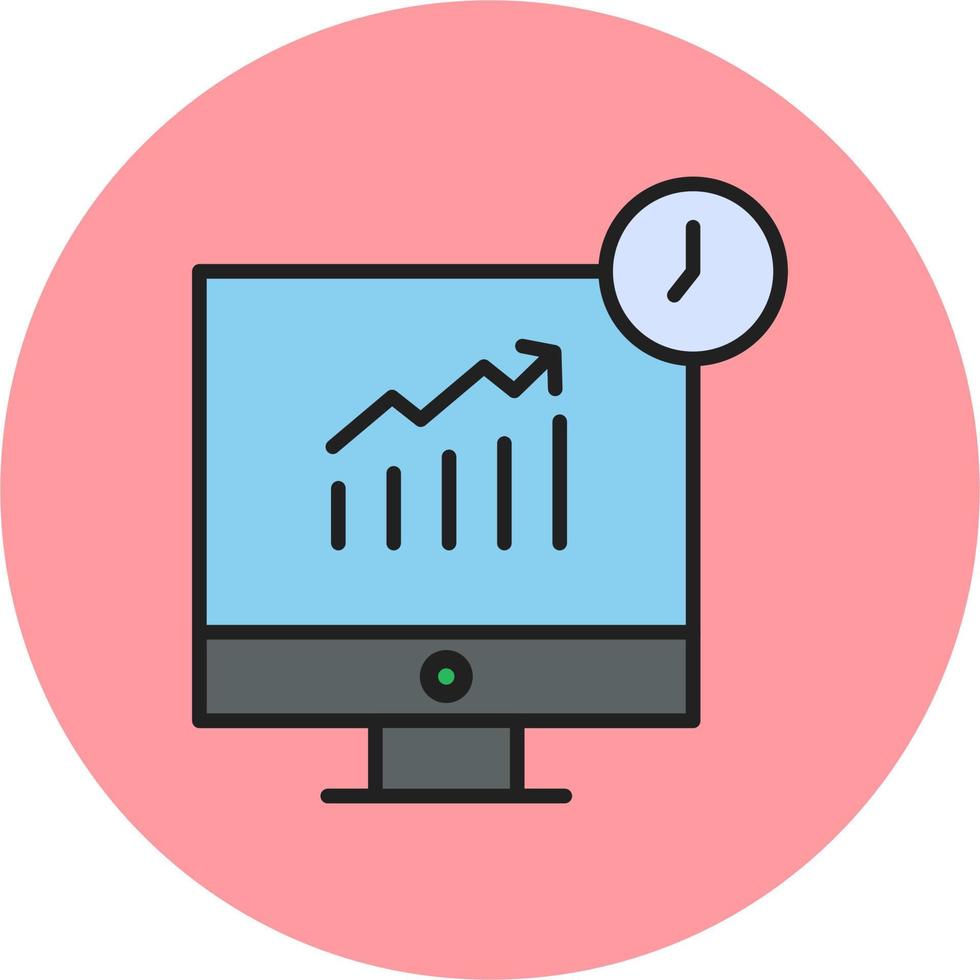 Stocks Analytics Vector Icon