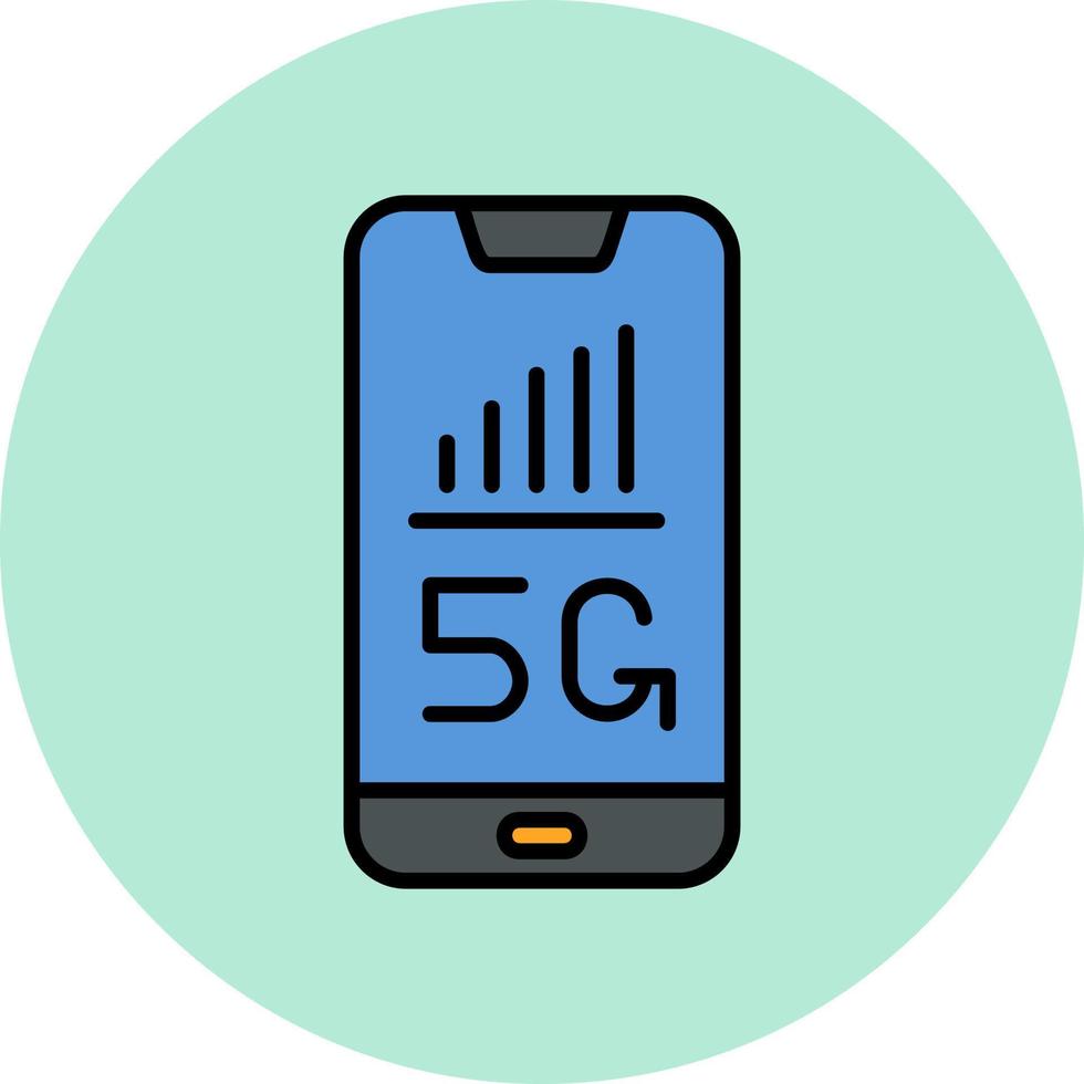 5g teléfono inteligente vector icono