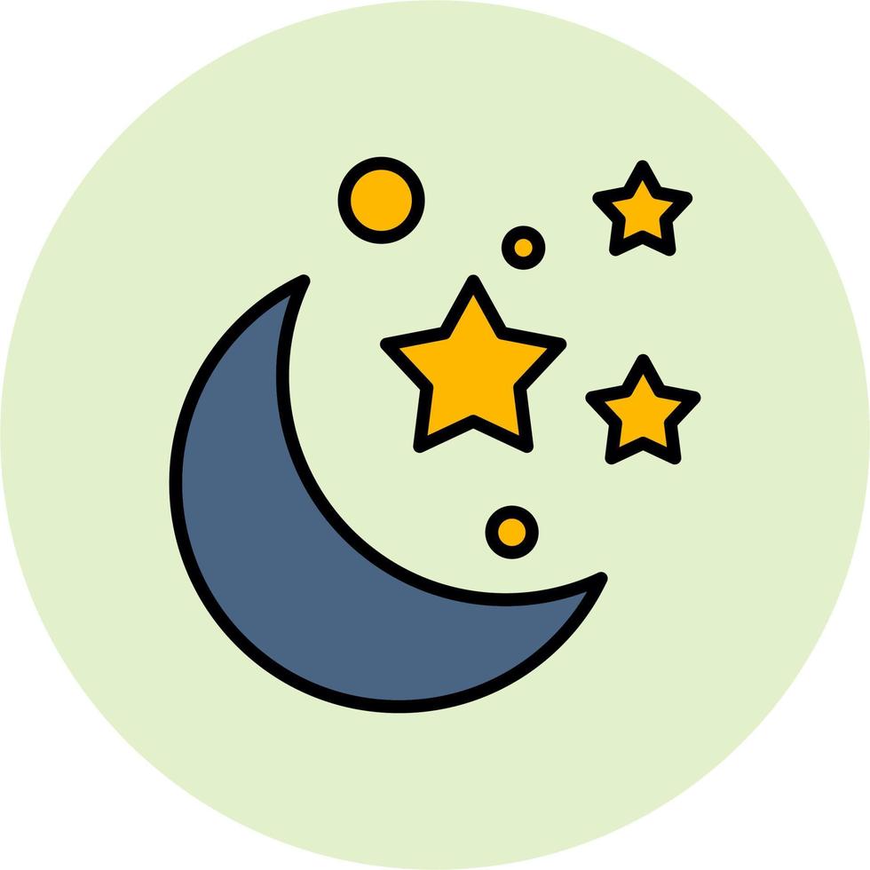 Moon And Stars Vector Icon