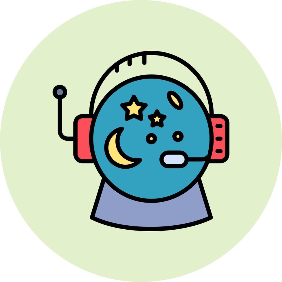 icono de vector de casco de astronauta