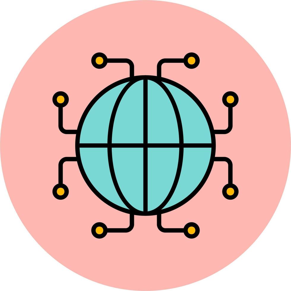 Digtal World Vector Icon