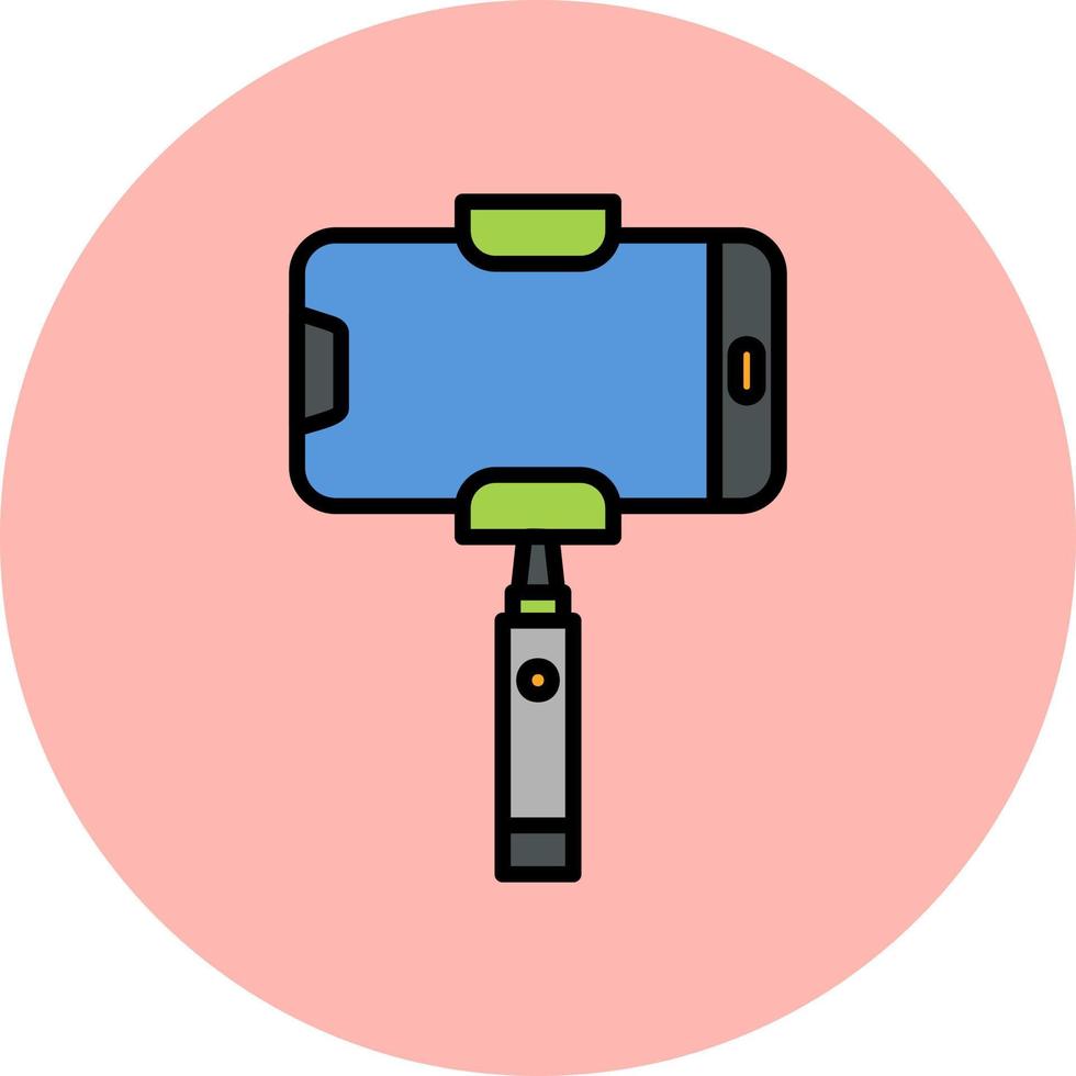 icono de vector de palo selfie