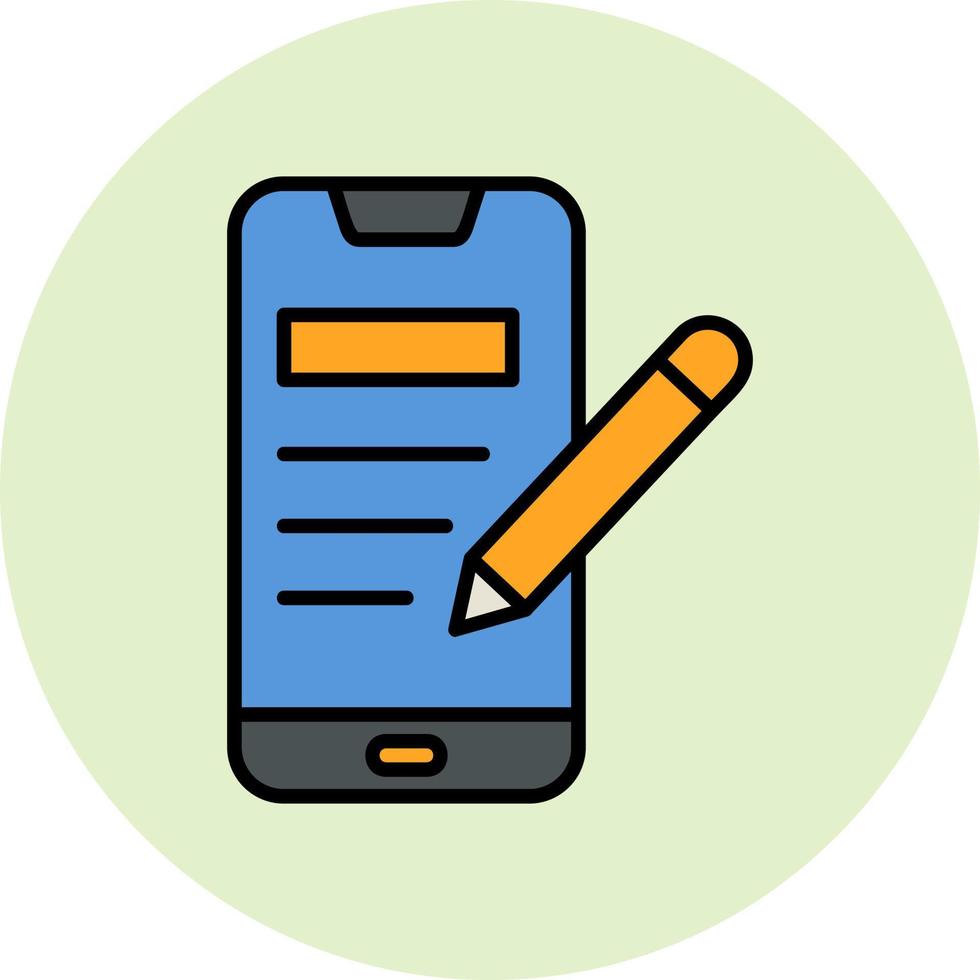 Smartphone Notepad Vector Icon