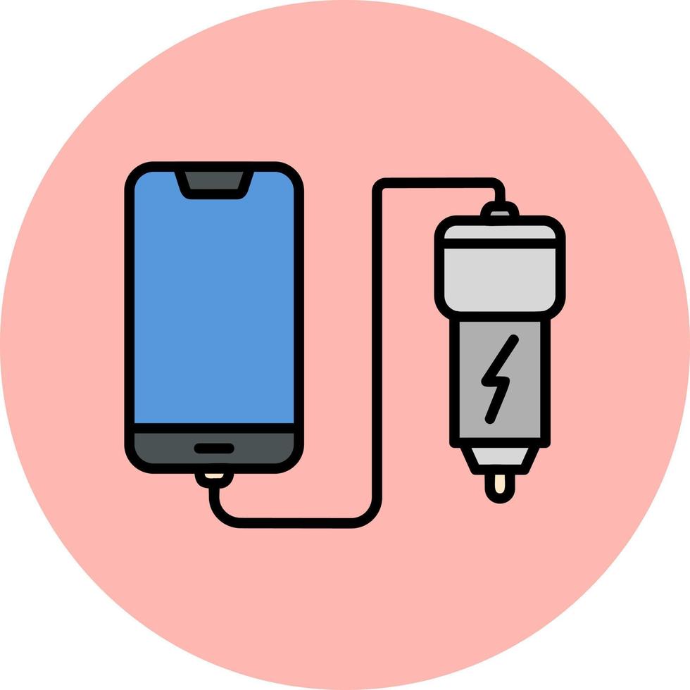 Car phone charging Vector Icon