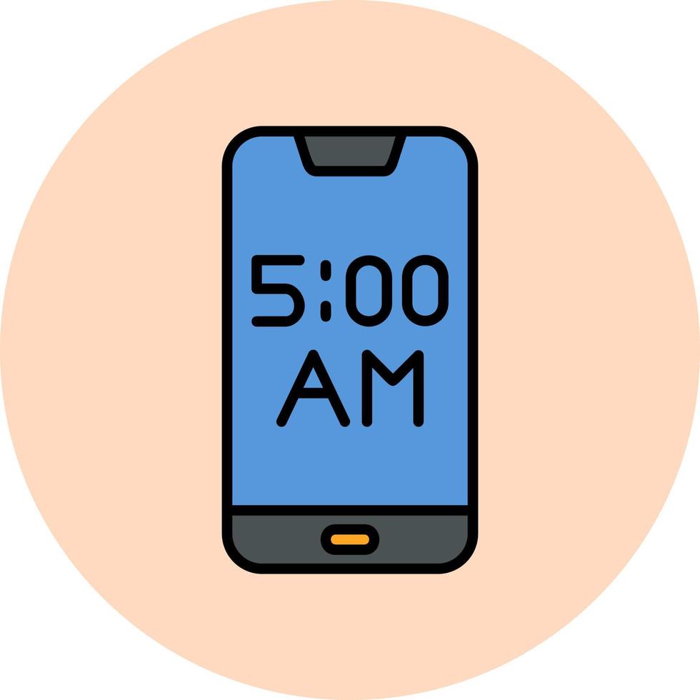 icono de vector de alarma de teléfono inteligente