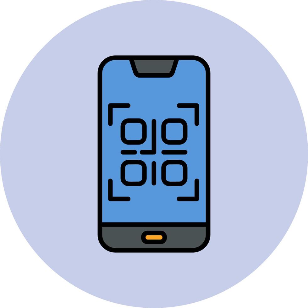 Smartphone QR Code Vector Icon