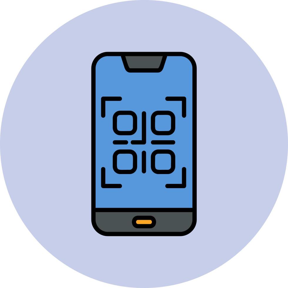 teléfono inteligente qr código vector icono