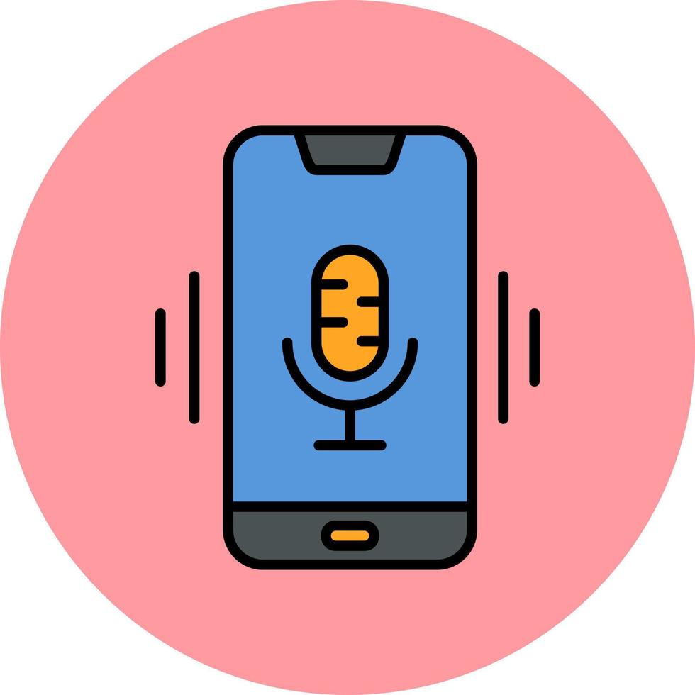 Mobile Voice Assistant Vector Icon