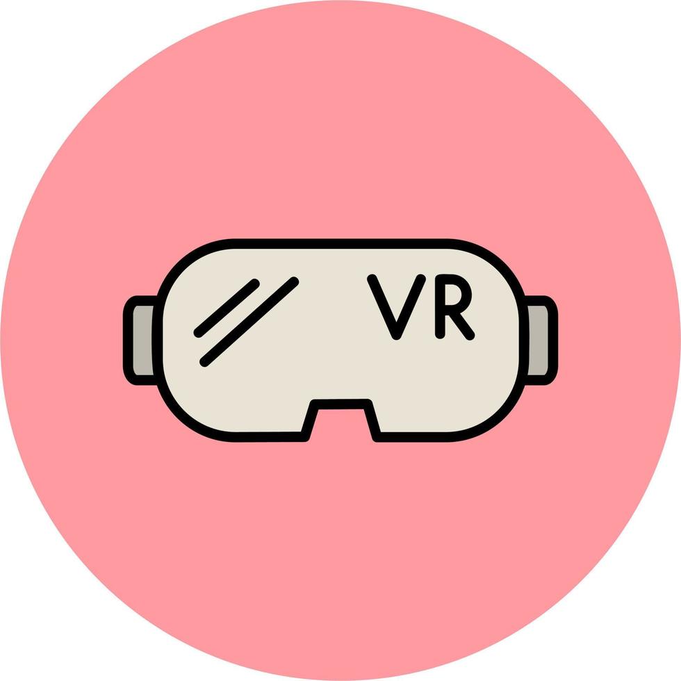 icono de vector de gafas vr