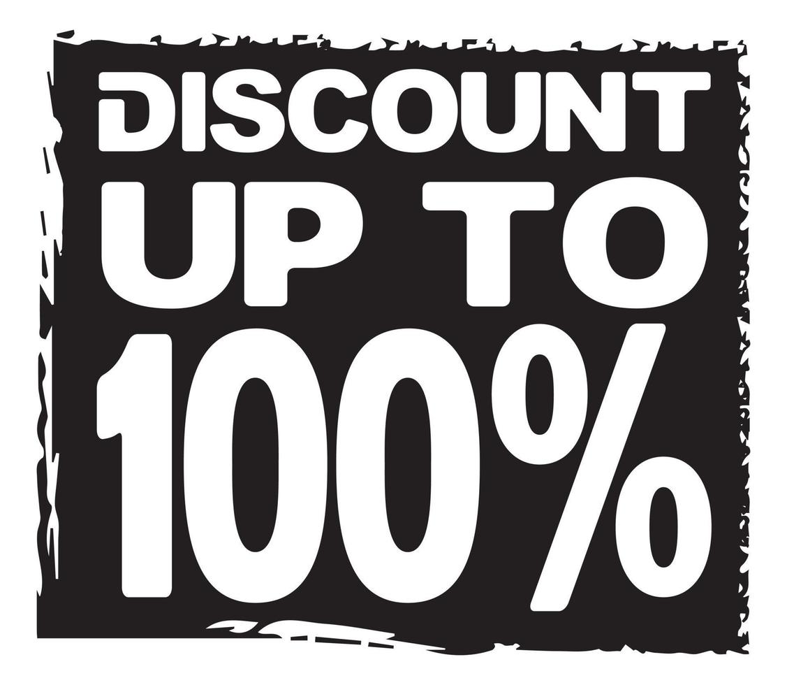 Discount Up To 100 vector