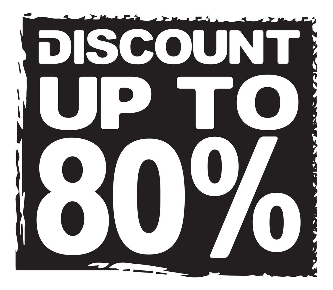 Discount Up To 80 vector