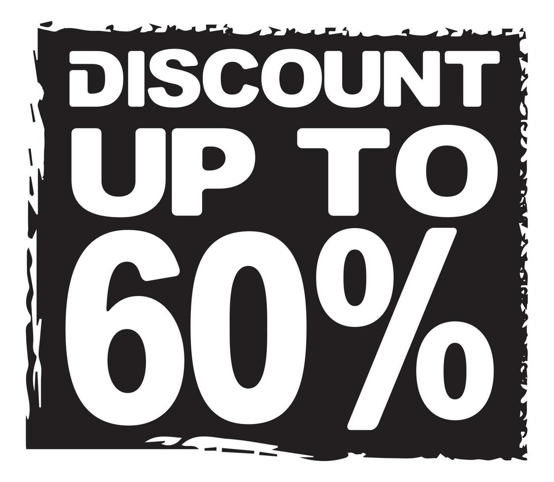 Discount Up To 60 vector
