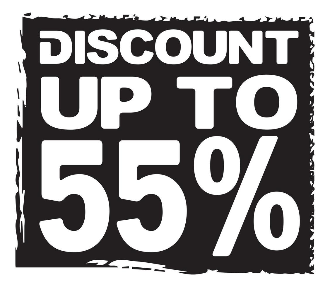 Discount Up To 55 vector
