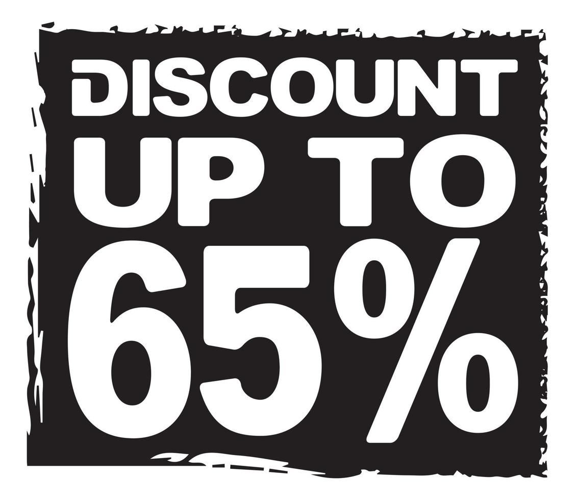 Discount Up To 65 vector