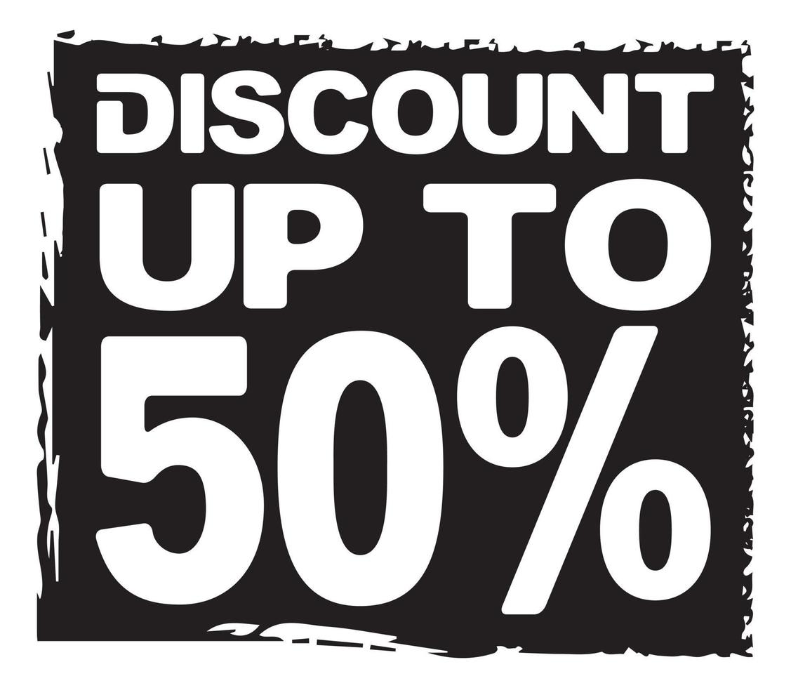 Discount Up To 50 vector