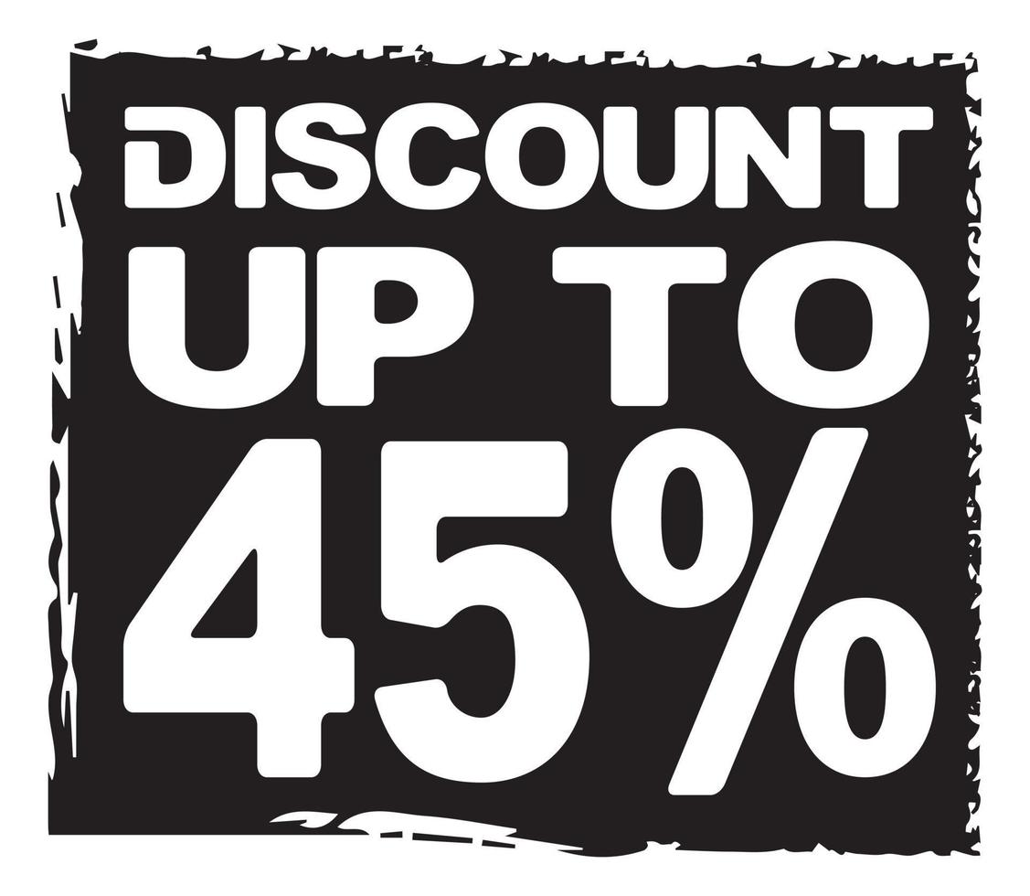 Discount Up To 45 vector