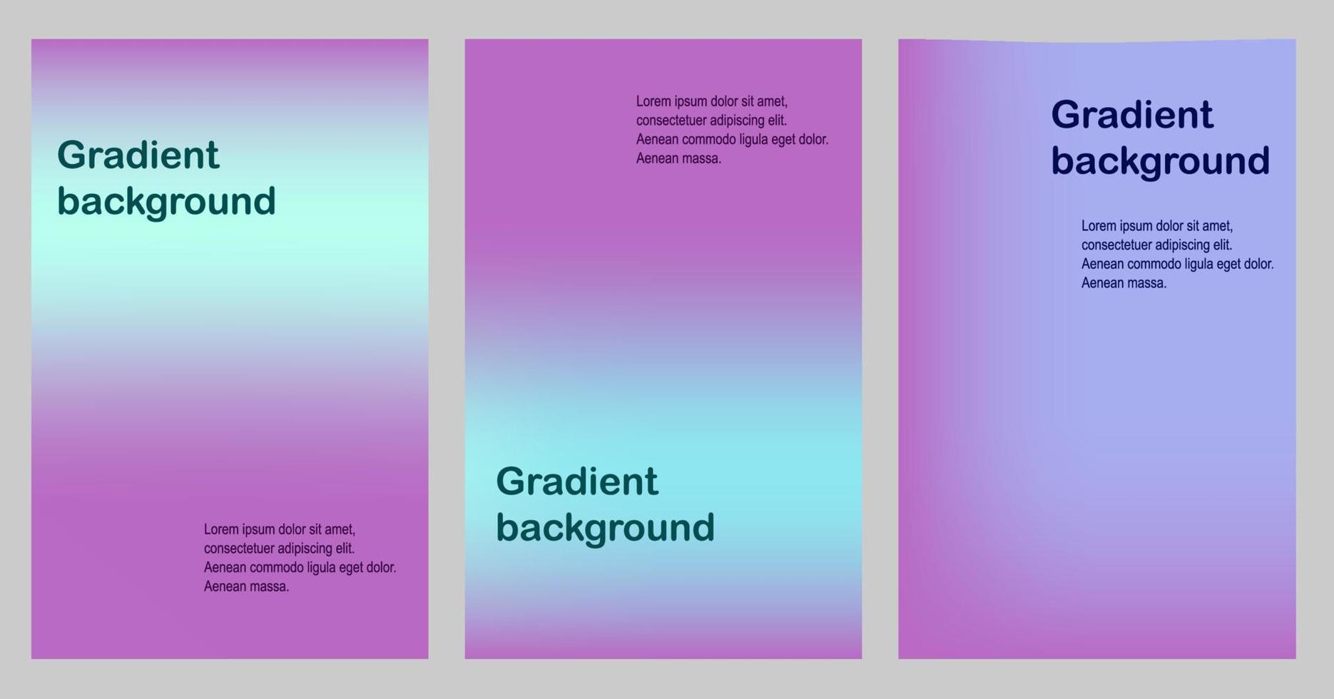set of lilac gradient backgrounds vector