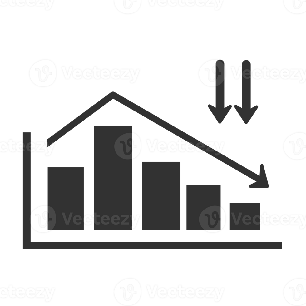 Business sales graph icon png