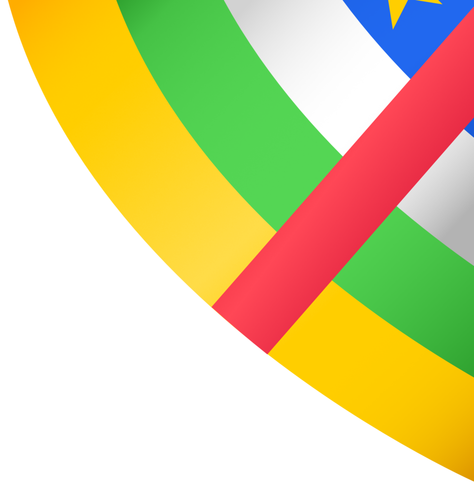 zentral afrikanisch Republik Flagge Welle isoliert auf png oder transparent Hintergrund
