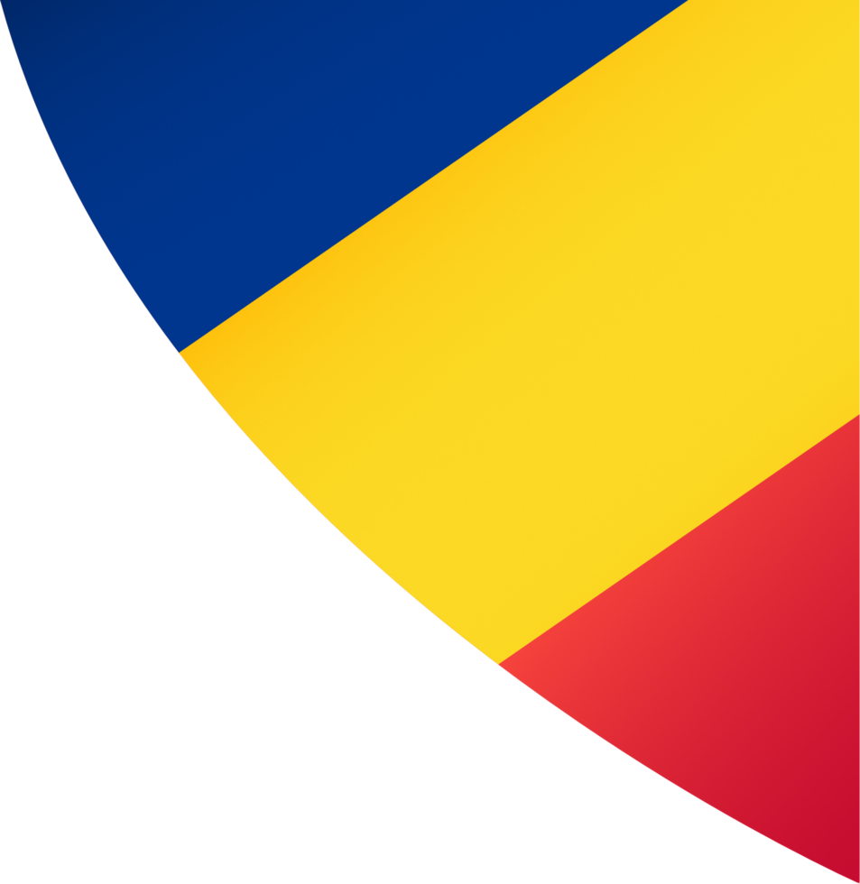 Chad flag wave isolated on png or transparent background
