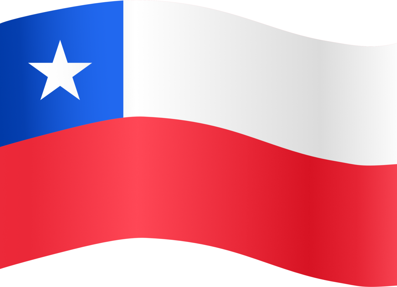 chile flagga Vinka isolerat på png eller transparent bakgrund