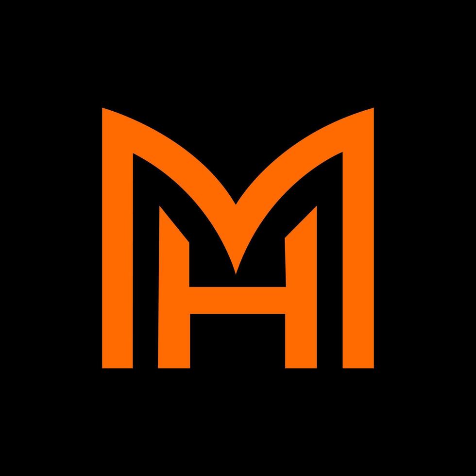 MH, HM, M, H letters abstract logo monogram vector