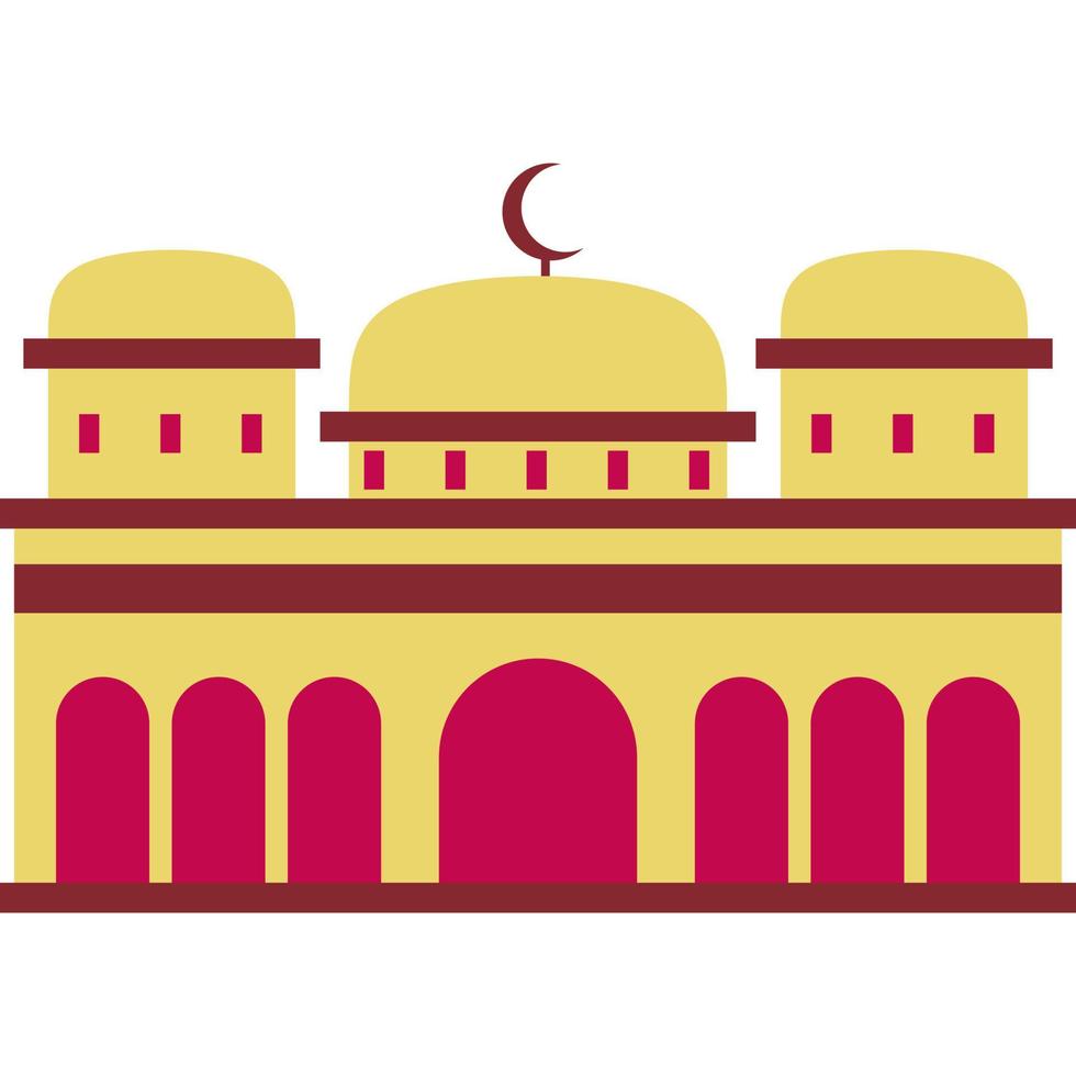 Illustration vector graphic design Modern Flat Elegant Islamic Mosque Building, Suitable for Diagrams, Map, Infographics, Illustration, And Other Graphic Related Assets