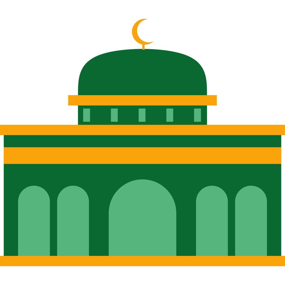 Illustration vector graphic design Modern Flat Elegant Islamic Mosque Building, Suitable for Diagrams, Map, Infographics, Illustration, And Other Graphic Related Assets