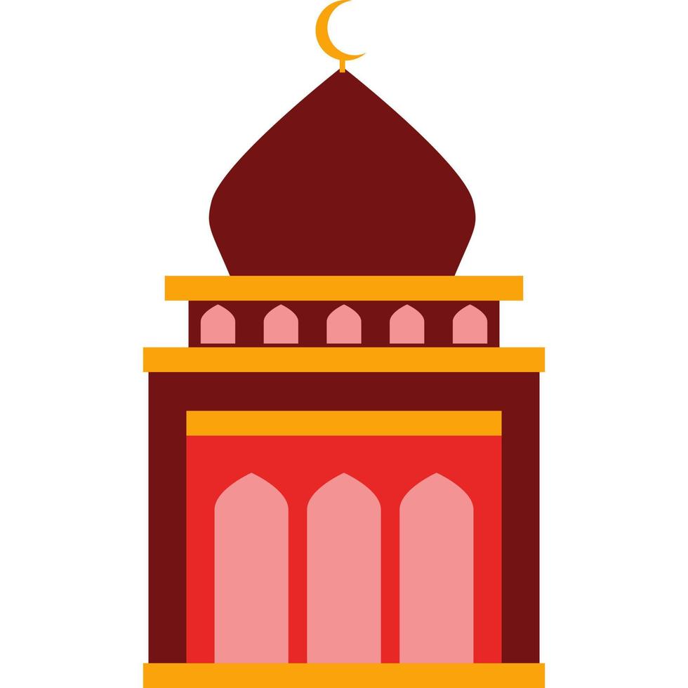Illustration vector graphic design Modern Flat Elegant Islamic Mosque Building, Suitable for Diagrams, Map, Infographics, Illustration, And Other Graphic Related Assets