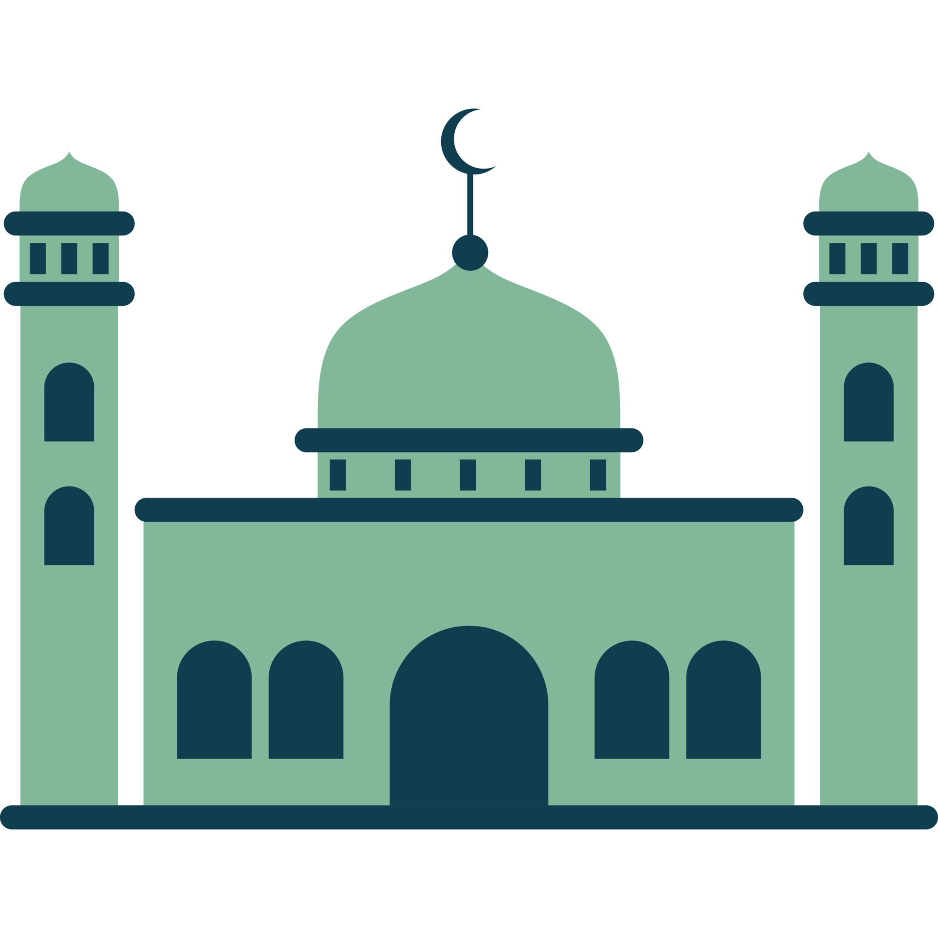 Illustration vector graphic design Modern Flat Elegant Islamic Mosque