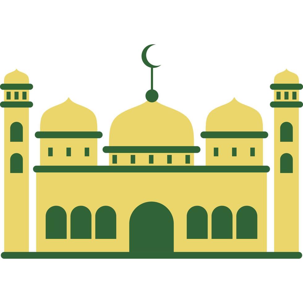 Illustration vector graphic design Modern Flat Elegant Islamic Mosque Building, Suitable for Diagrams, Map, Infographics, Illustration, And Other Graphic Related Assets