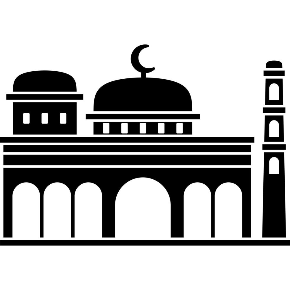 Illustration vector graphic design silhouette of muslim mosque