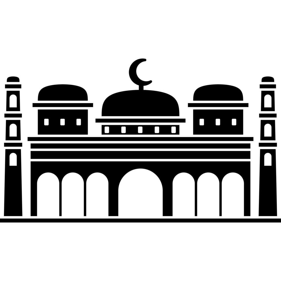 Illustration vector graphic design silhouette of muslim mosque