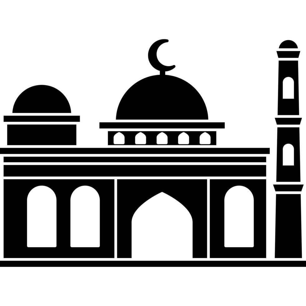 Illustration vector graphic design silhouette of muslim mosque