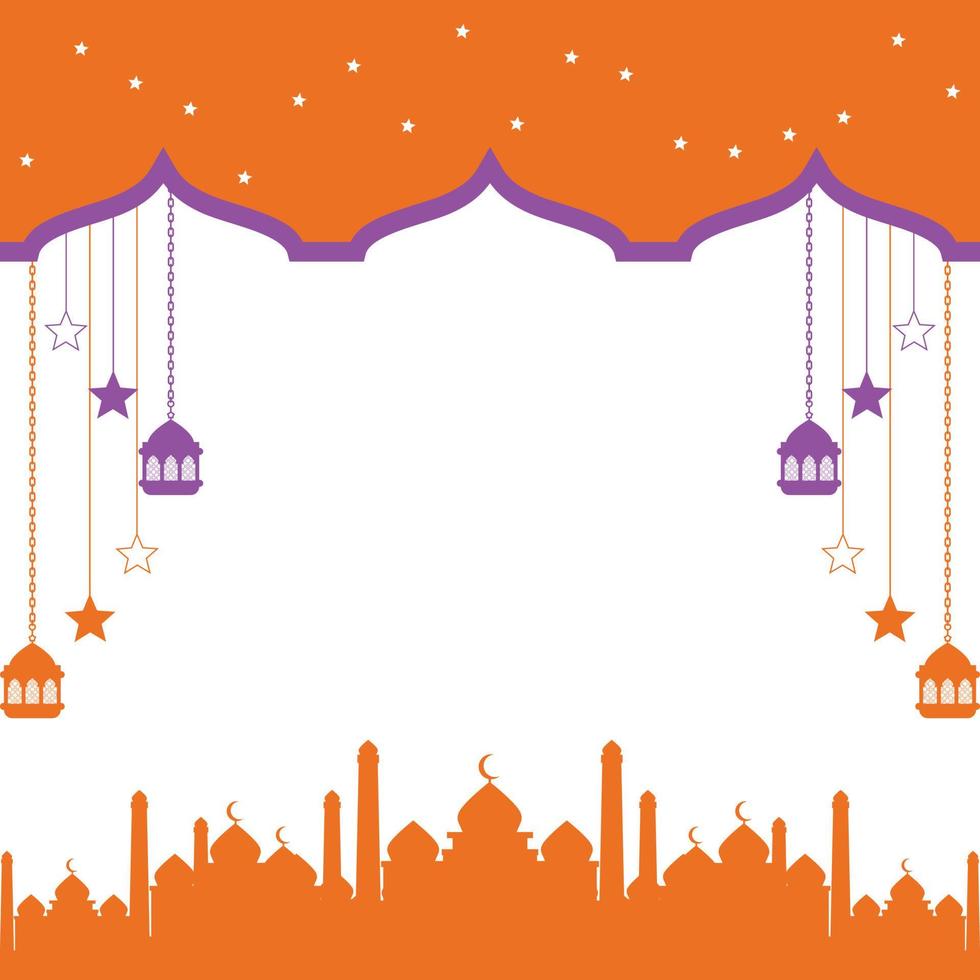 Eid greeting card, ramadan graphic design vector illustration background Modern Flat Elegant Islamic, perfect for any post template or banner need and other Graphic Related Assets