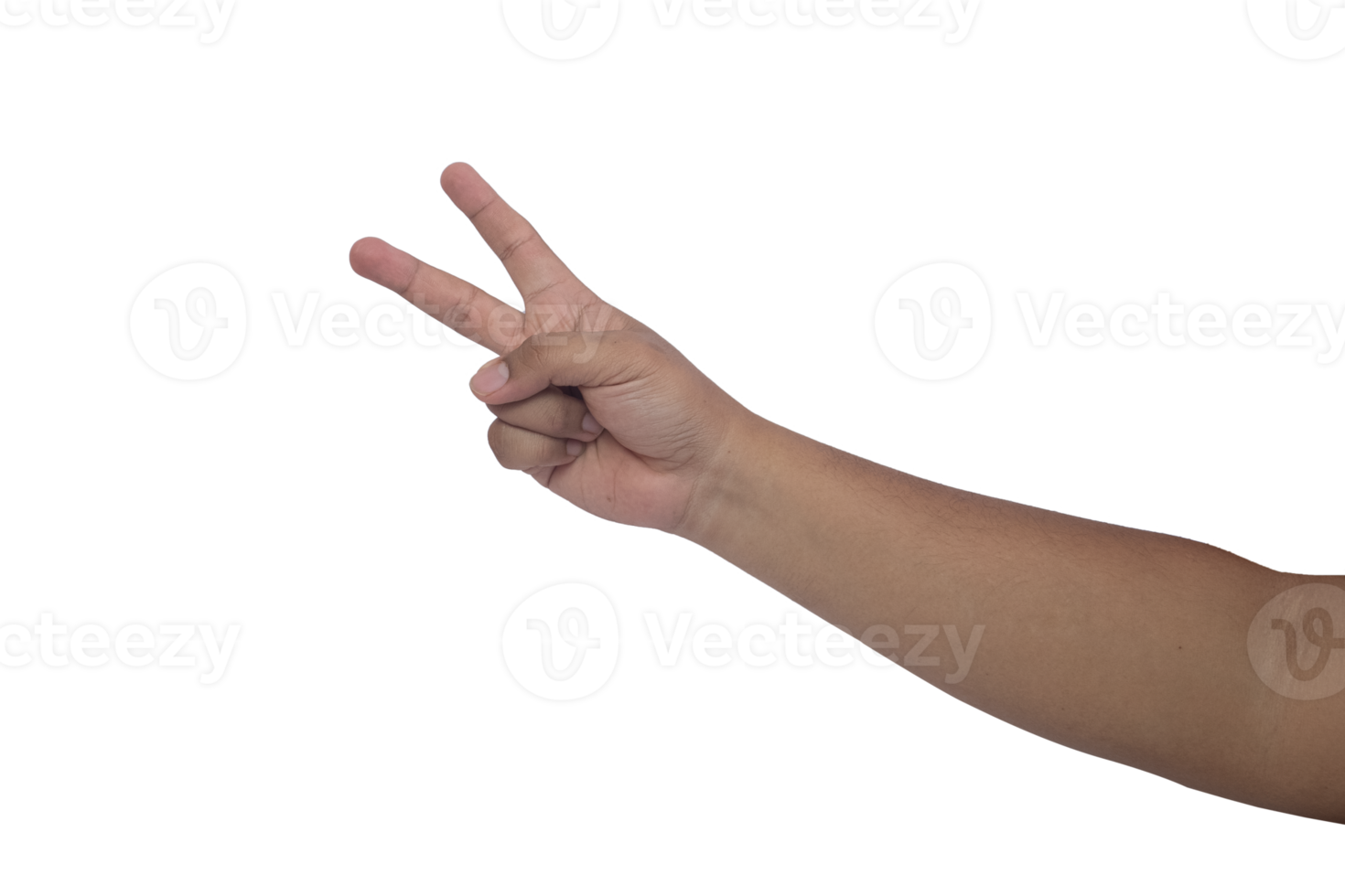 hand gesture of an asian man using the number two symbol, the concept of ordering two servings png